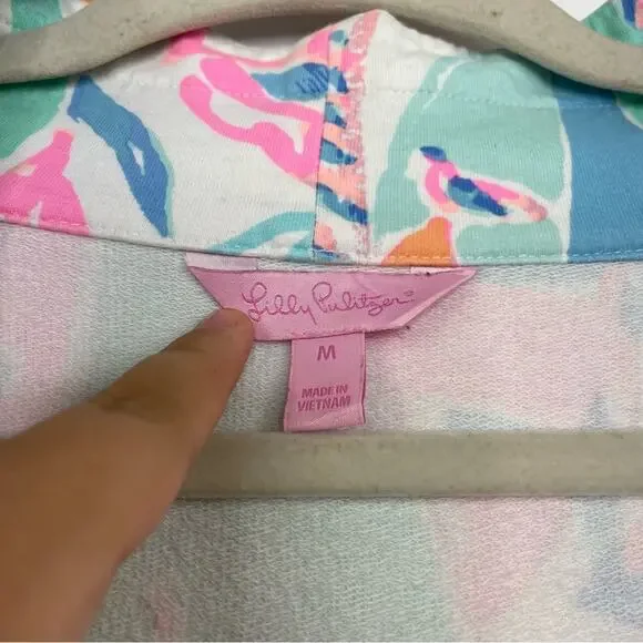 Lily Pulitzer Skipper Pullover Out To Sea quarter zip athletic jacket Medium - Picture 8 of 11
